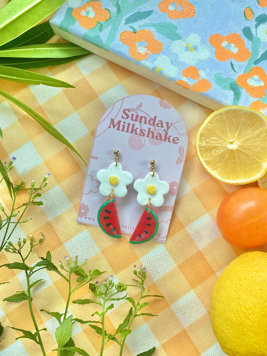 Summer Punch Watermelon Drop Earrings