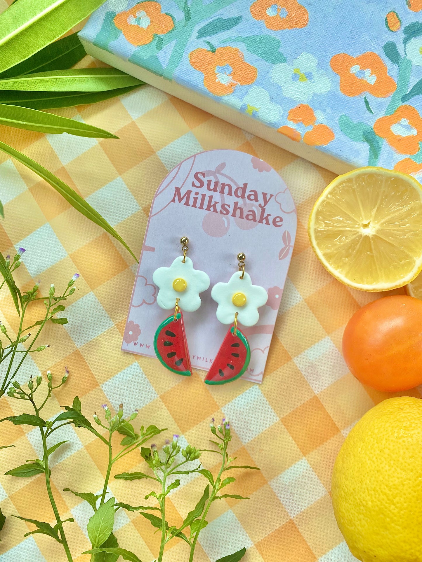 Summer Punch Watermelon Drop Earrings