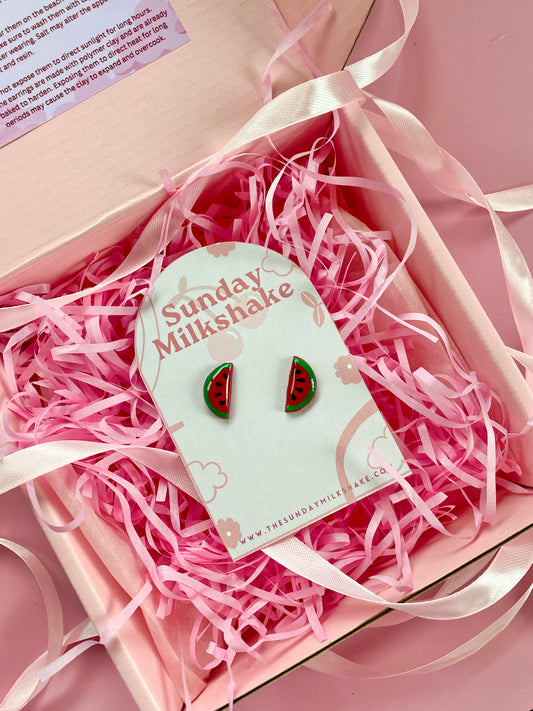 Mini Watermelon Slice Studs